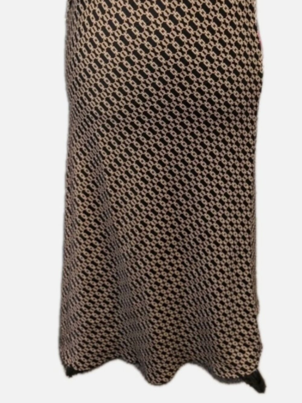 Nasty Gal Satin Midi Skirt Size Large Geometric Print A-Line Pull On
